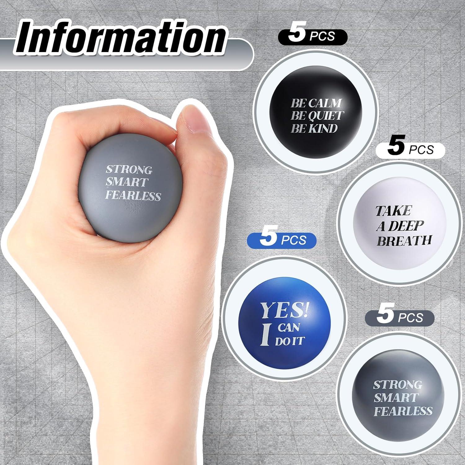 Zomiboo 20 Pelotas de Estrés Motivacionales Color Brillante