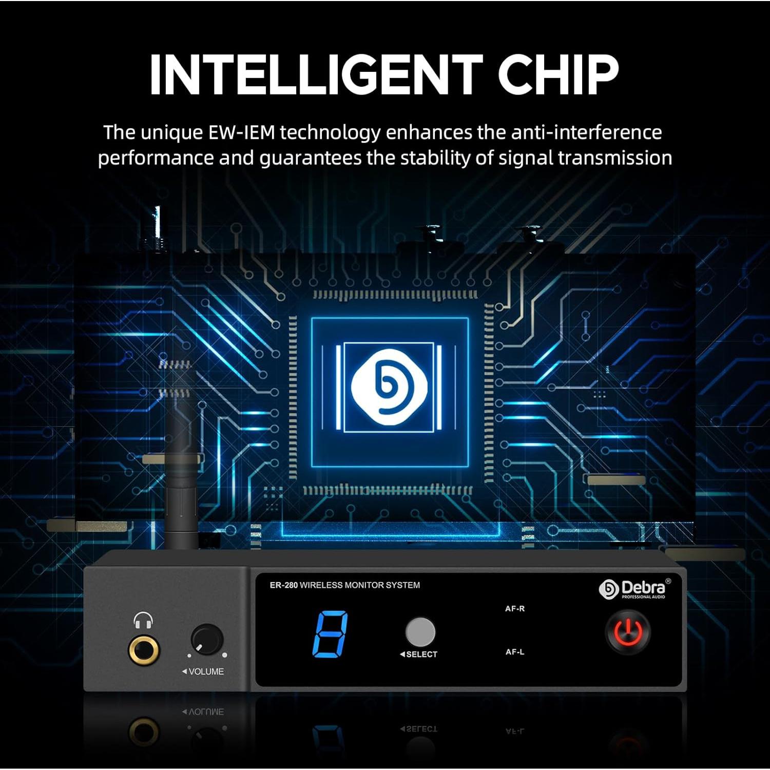 Sistema Monitoreo Inalámbrico D Debra ER-280 UHF 1 Receptor