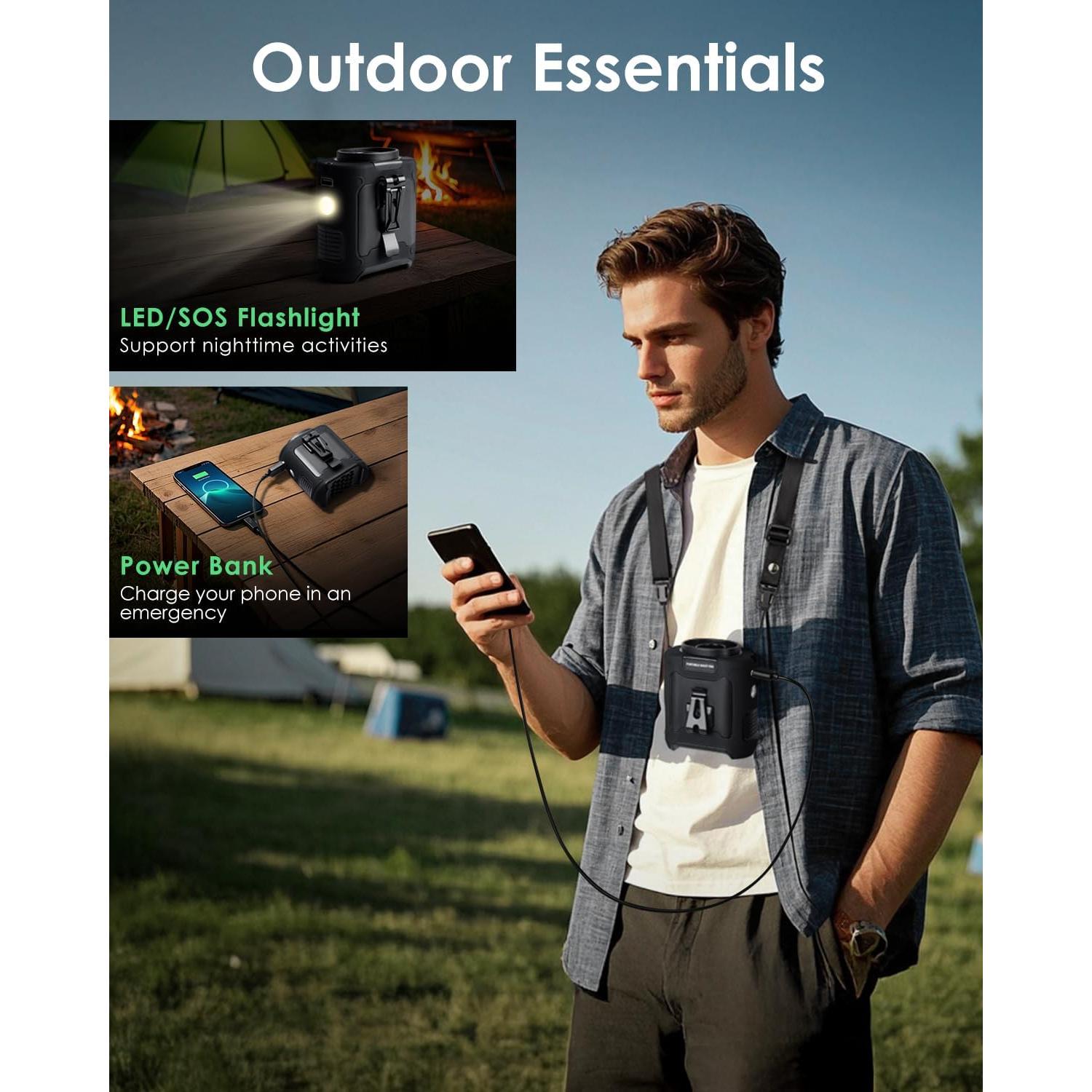 Ventilador de Cintura Portátil FANSEXPERT 10000mAh 5 Velocidades