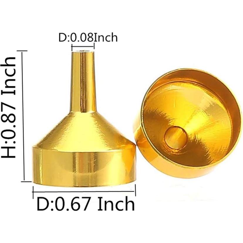 6 Embudos de Aluminio OZXCHIXU para Llenar Botellas de Perfume