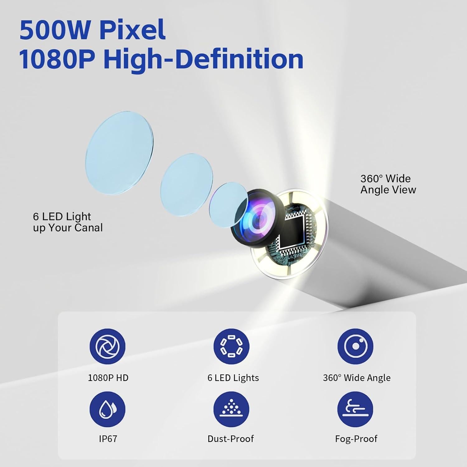 Kit de Limpieza de Oído Morelax con Cámara 1080P 8 Piezas