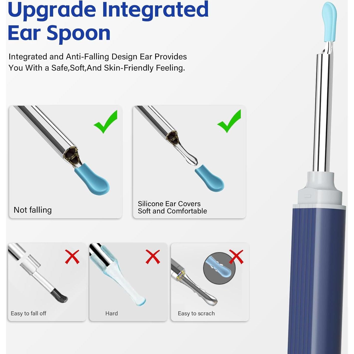 Kit de Limpieza de Oído Morelax con Cámara 1080P 8 Piezas