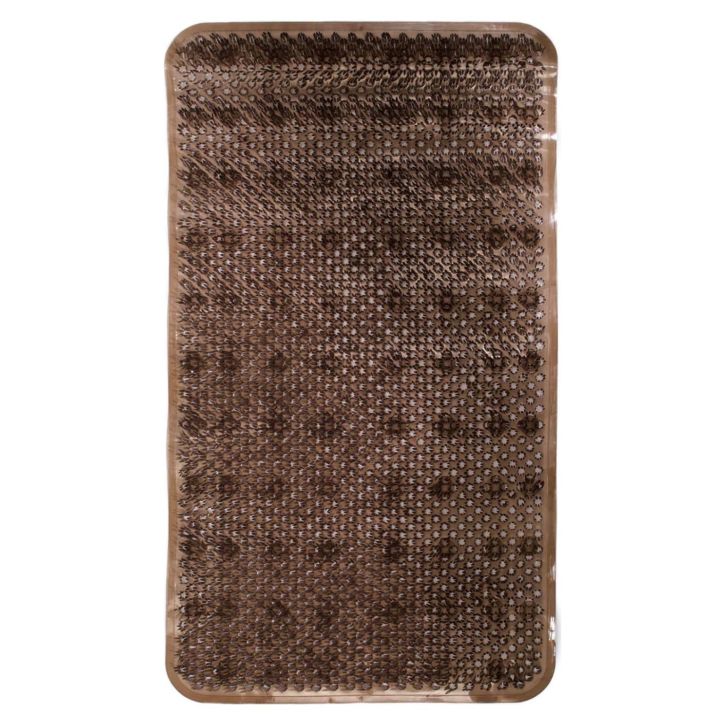Alfombrilla de baño PVC texturizada Home Expressions 63.5x35.6 cm Bronce