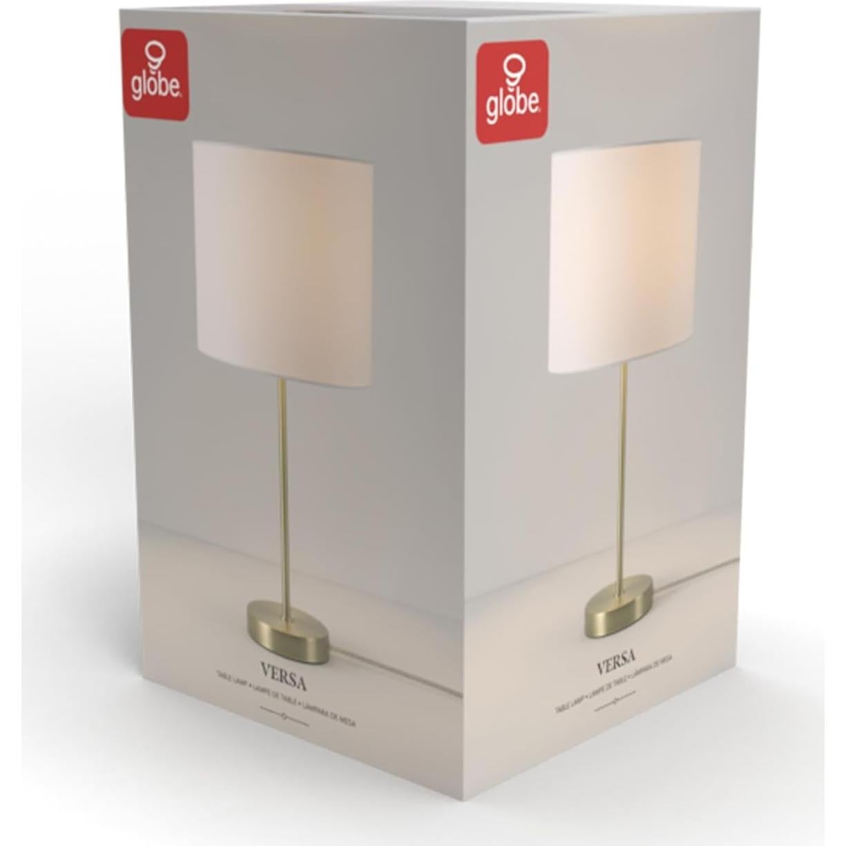 Lámpara de Mesa GLOBE Electric Versa 48.26 cm Oro Mate