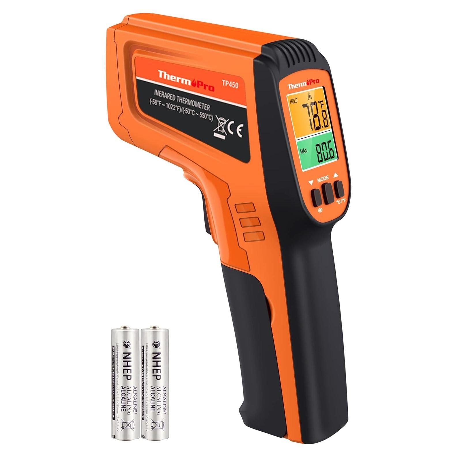 Termómetro Infrarrojo ThermoPro TP450 Doble Láser -50 a 550°C