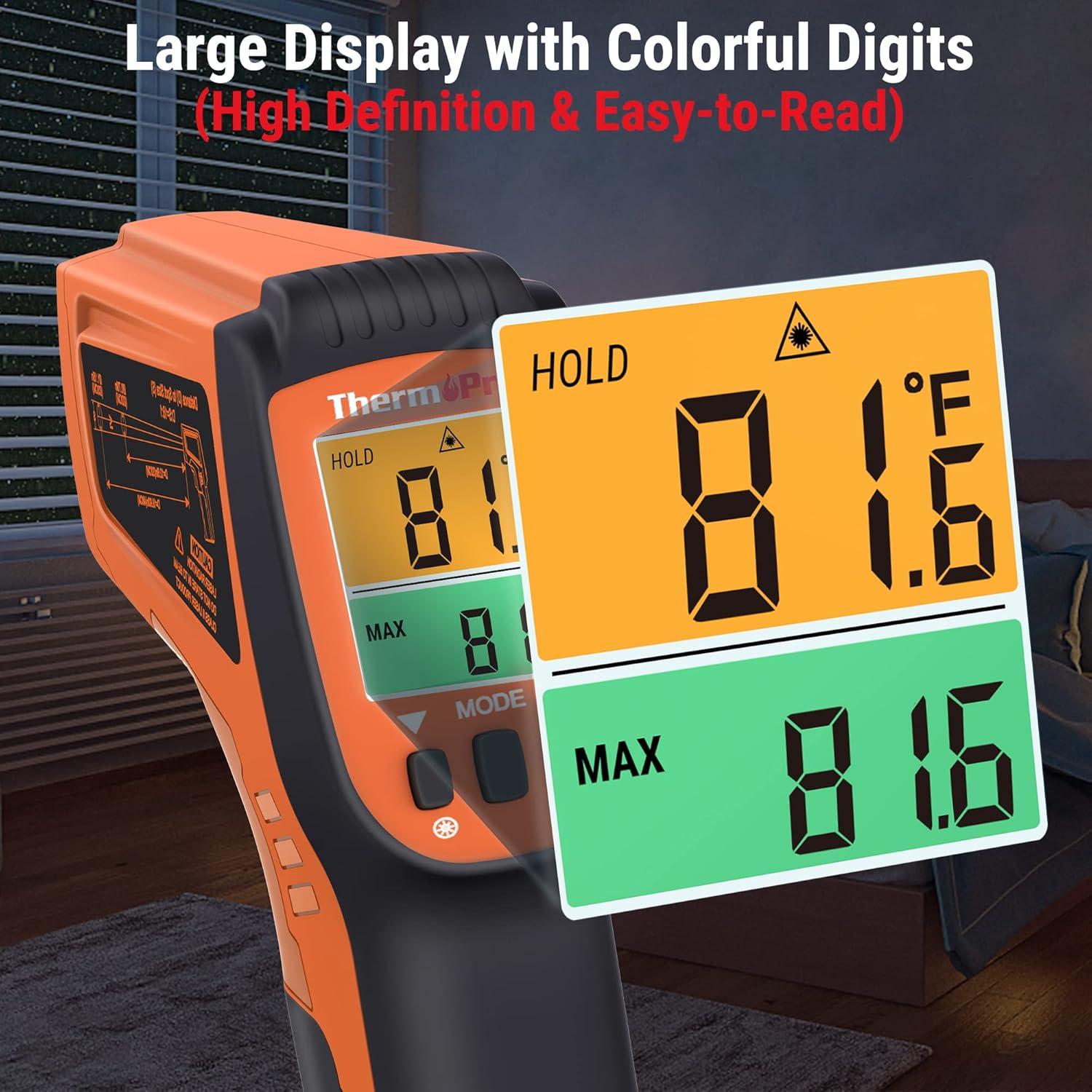 Termómetro Infrarrojo ThermoPro TP450 Doble Láser -50 a 550°C