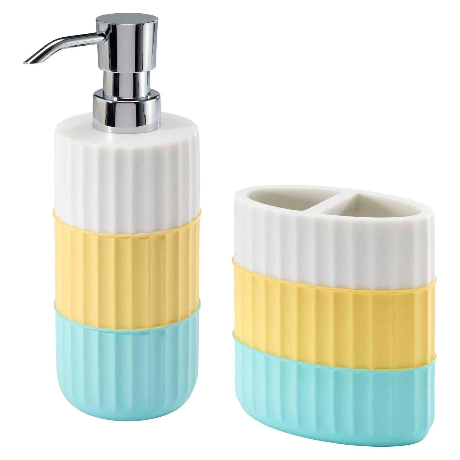 Juego de baño IZOD 2 piezas resina Aqua moderno