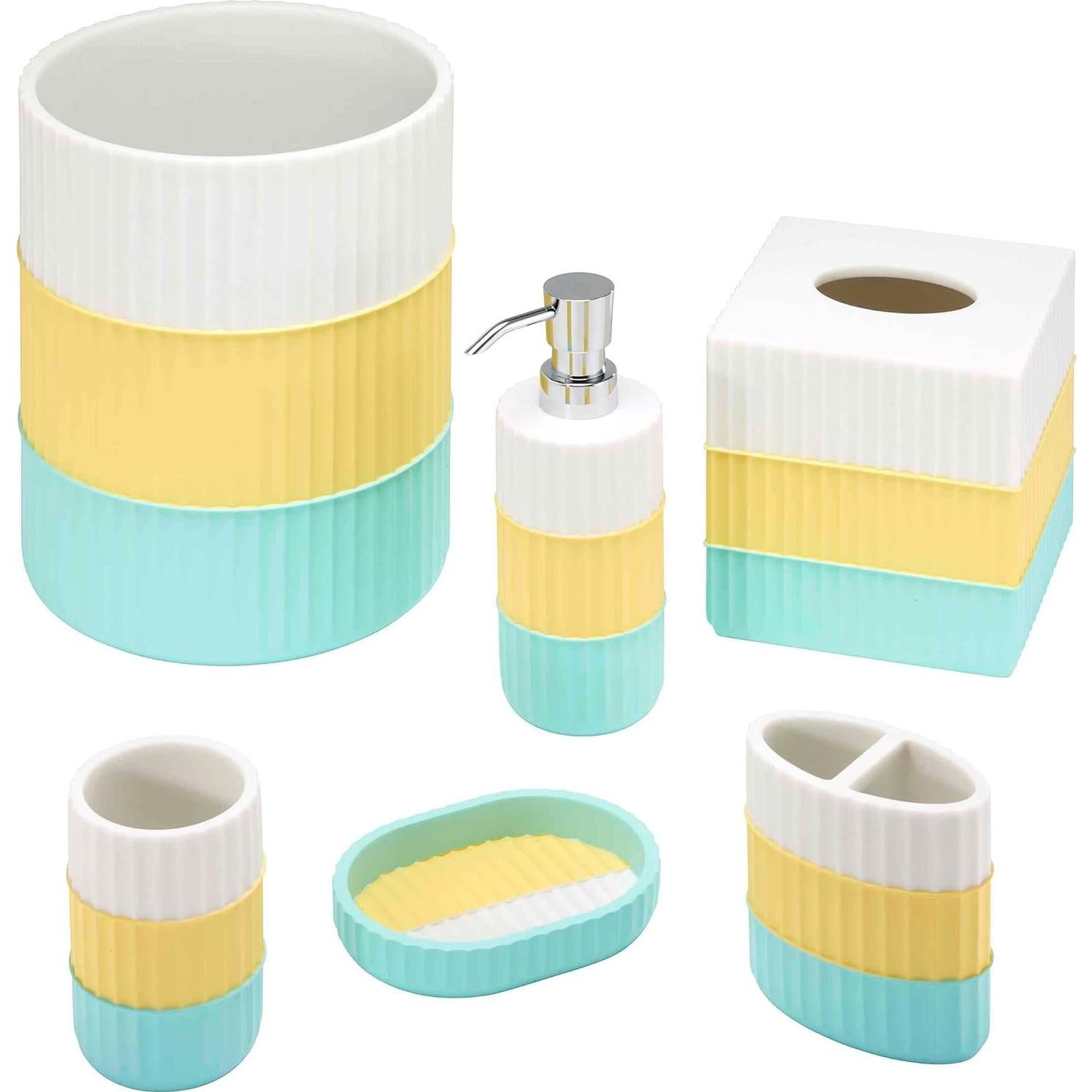 Juego de baño IZOD 2 piezas resina Aqua moderno