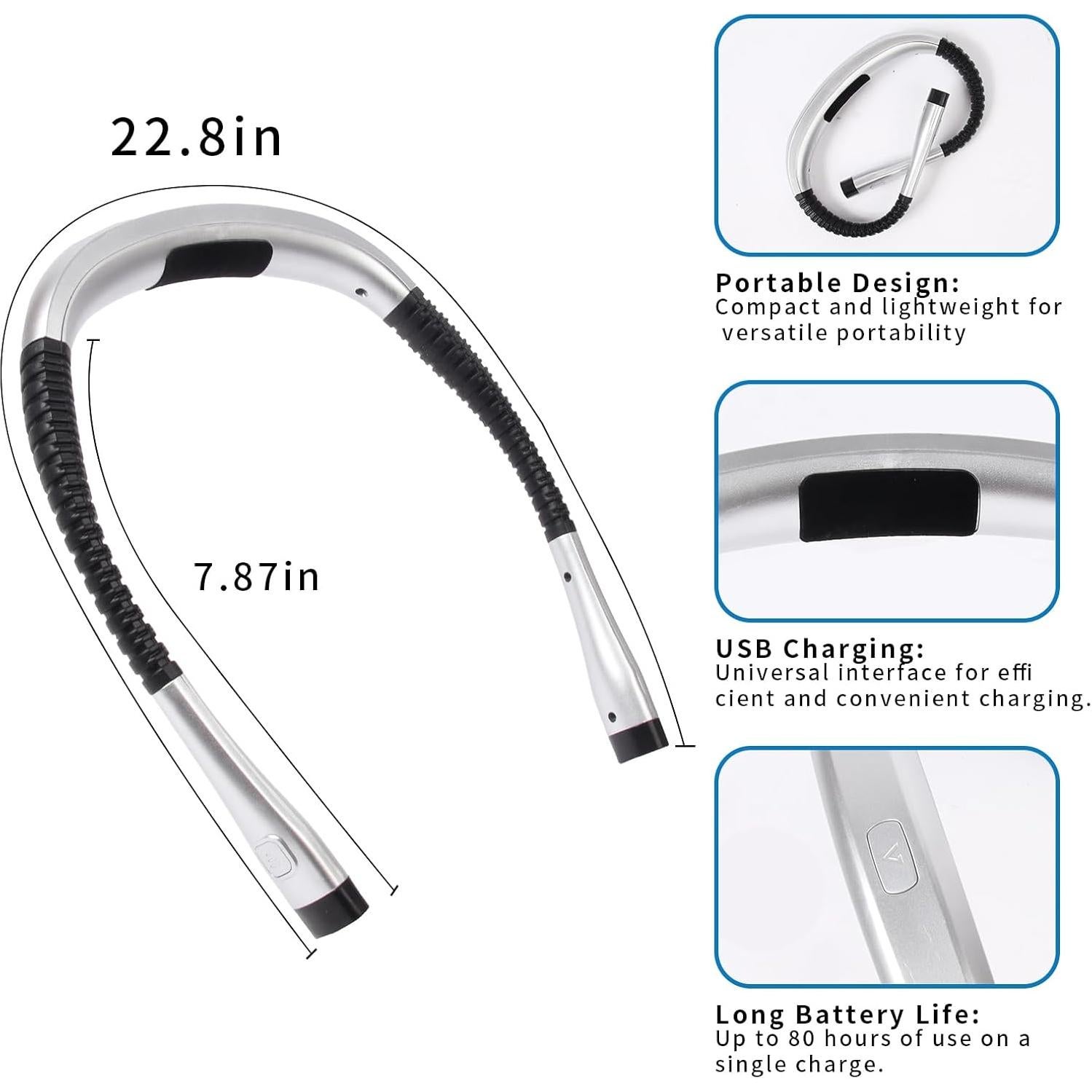 Luz de Lectura Bsdgeclogy Recargable 3 Colores 9 Brillos