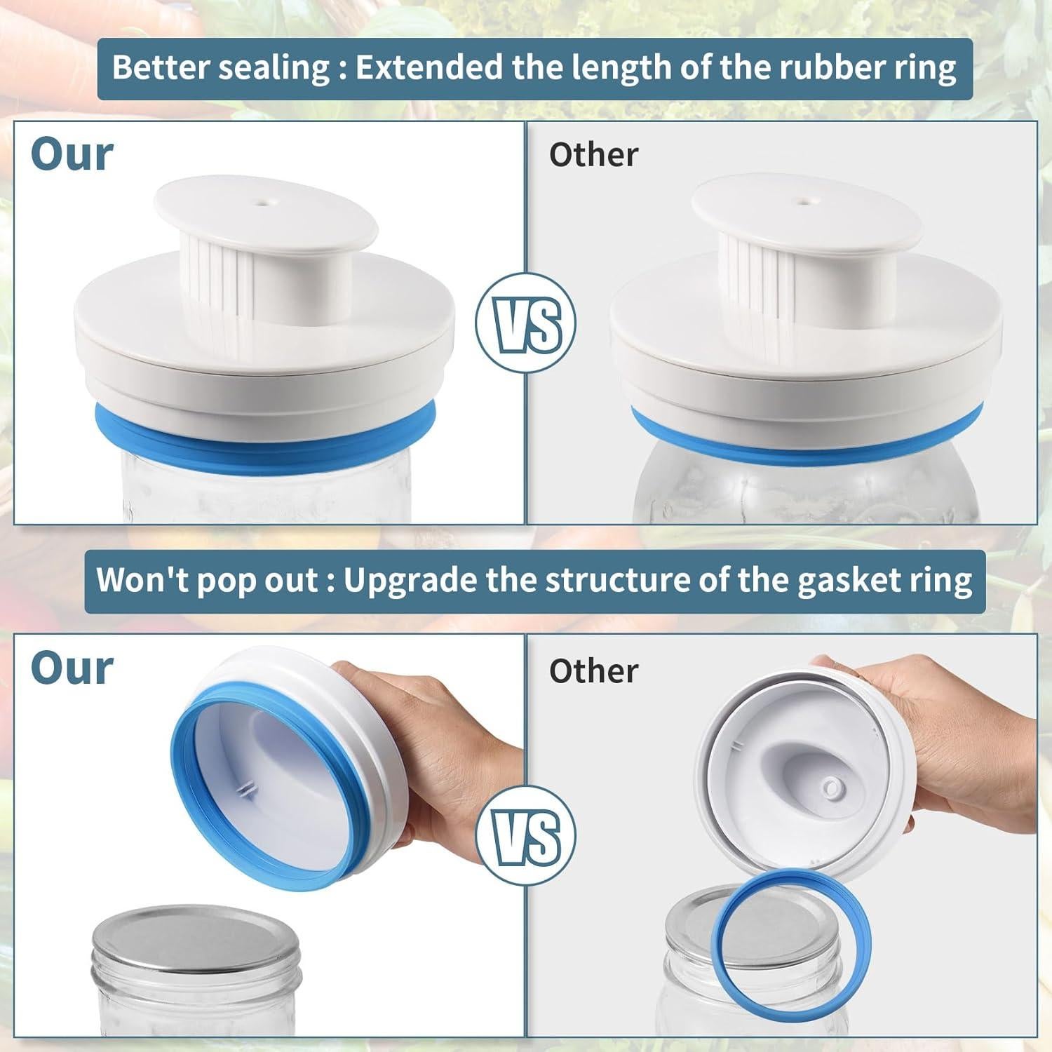 Kit Sellador de Tarros Mason Afontoto - Compatible con FoodSaver