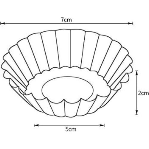 12 Moldes de Acero Inoxidable Antiadherentes LaiYHe para Tartas