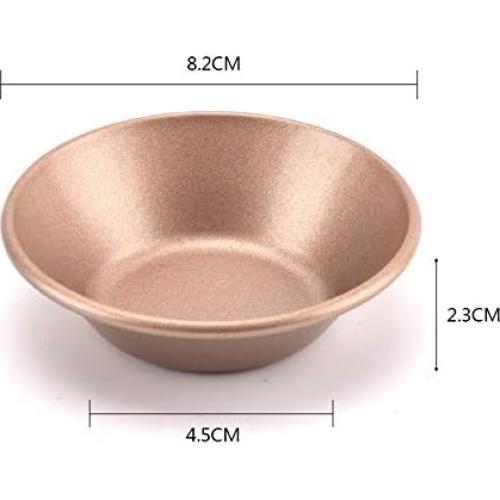 12 Moldes de Acero Inoxidable Antiadherentes LaiYHe para Tartas