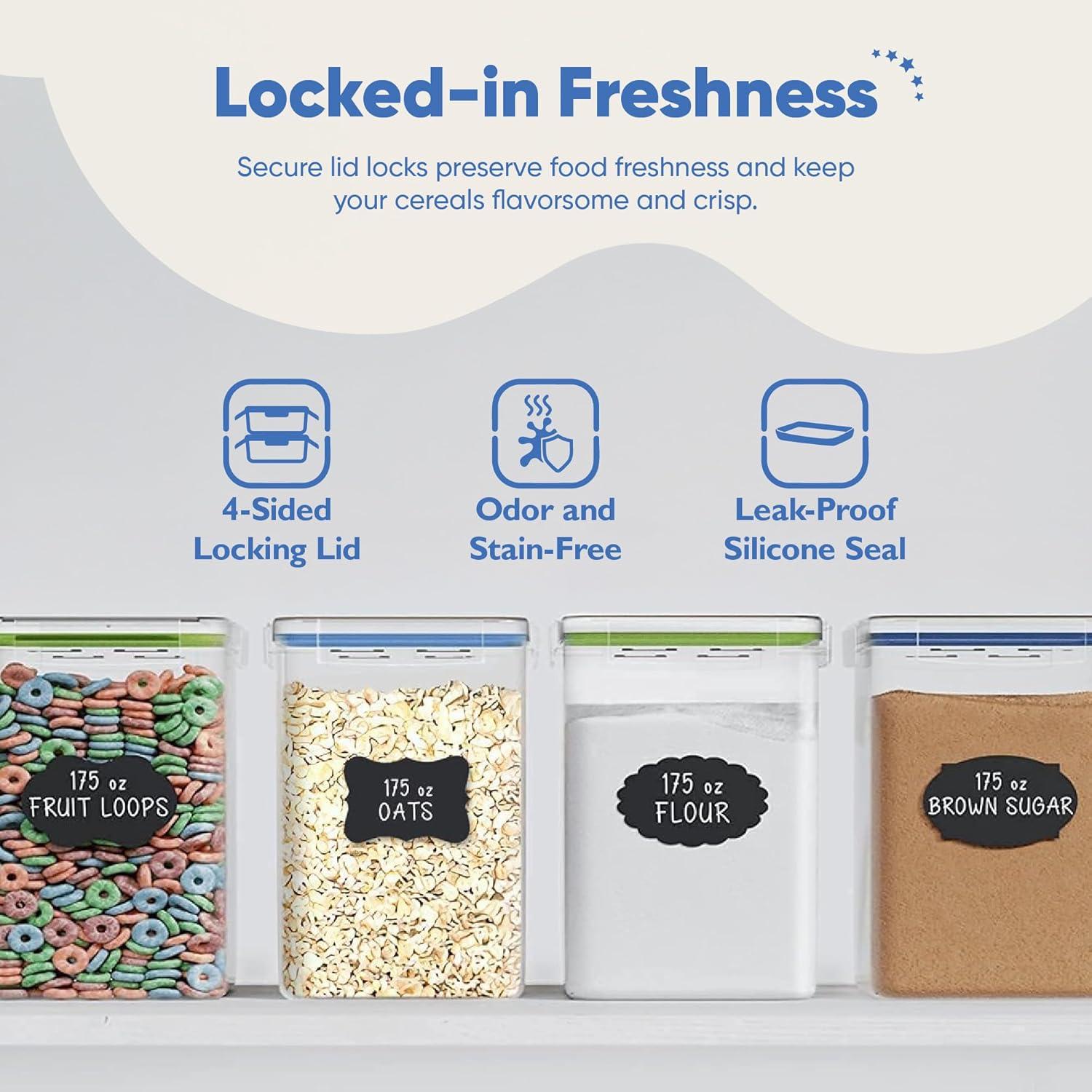 Juego de 4 Cajas de Almacenamiento Chef's Path 5.2L Herméticas