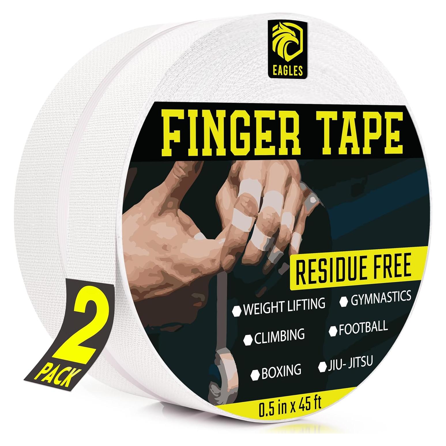 Cinta para Dedos EAGLES 2 Paquete 1.27 cm x 9.14 m Blanca