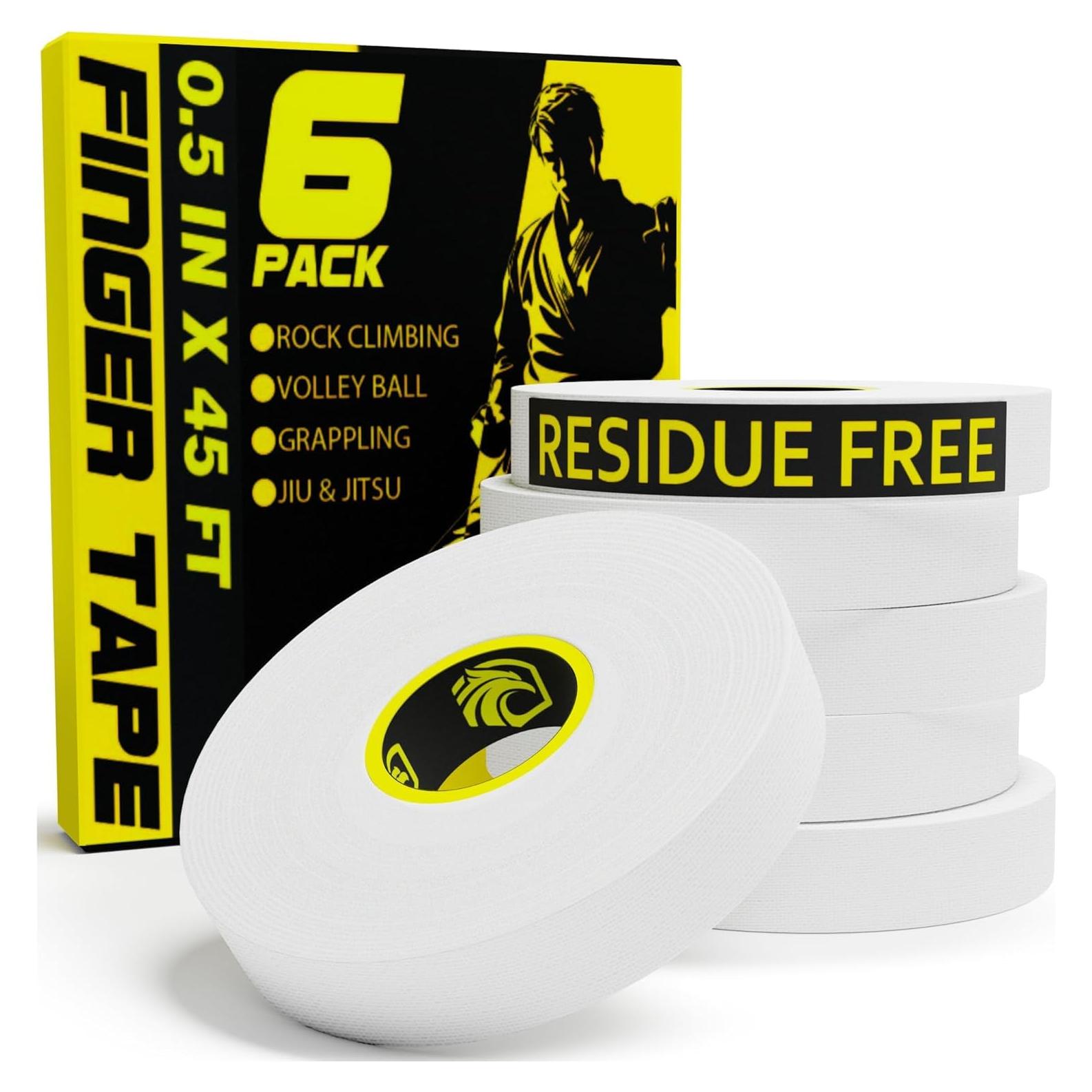 Cinta para Dedos EAGLES 6 Paquete 1.27 cm x 13.72 m Blanca