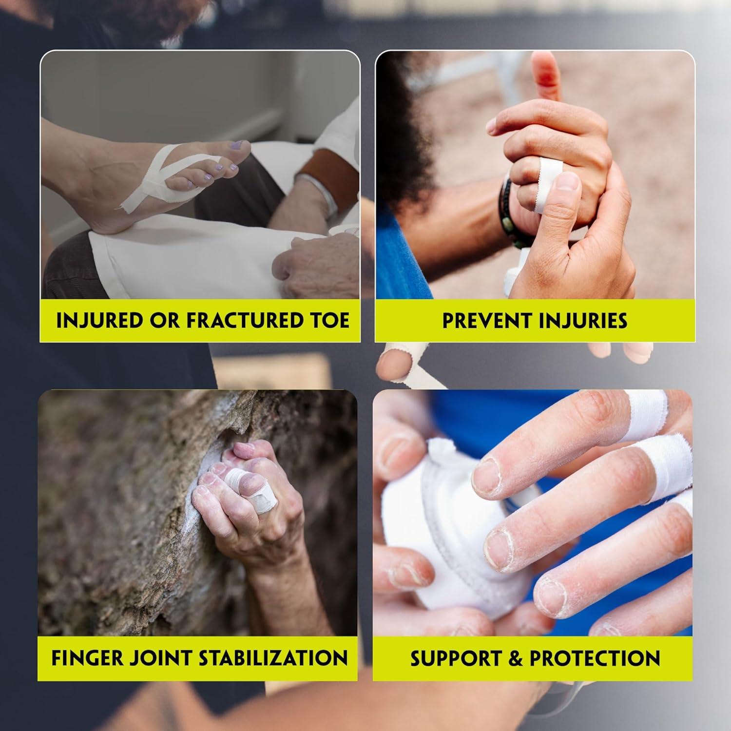 Cinta para Dedos EAGLES 6 Paquete 1.27 cm x 13.72 m Blanca