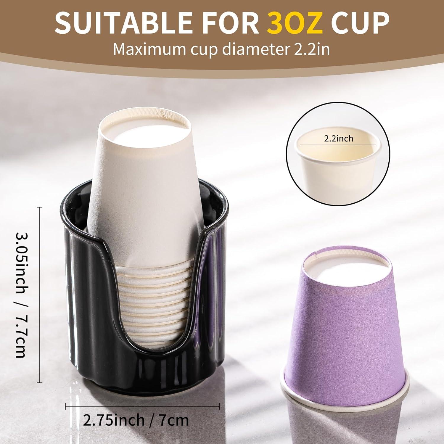 Dispensador de Tazas de Baño Cerámica TANEW 1100-2 Negro Brillante