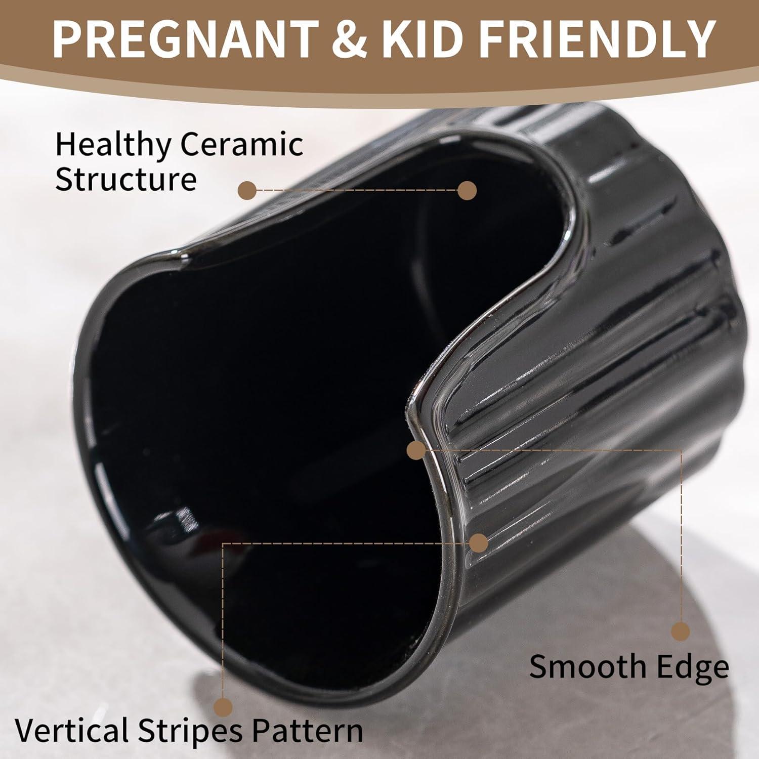 Dispensador de Tazas de Baño Cerámica TANEW 1100-2 Negro Brillante