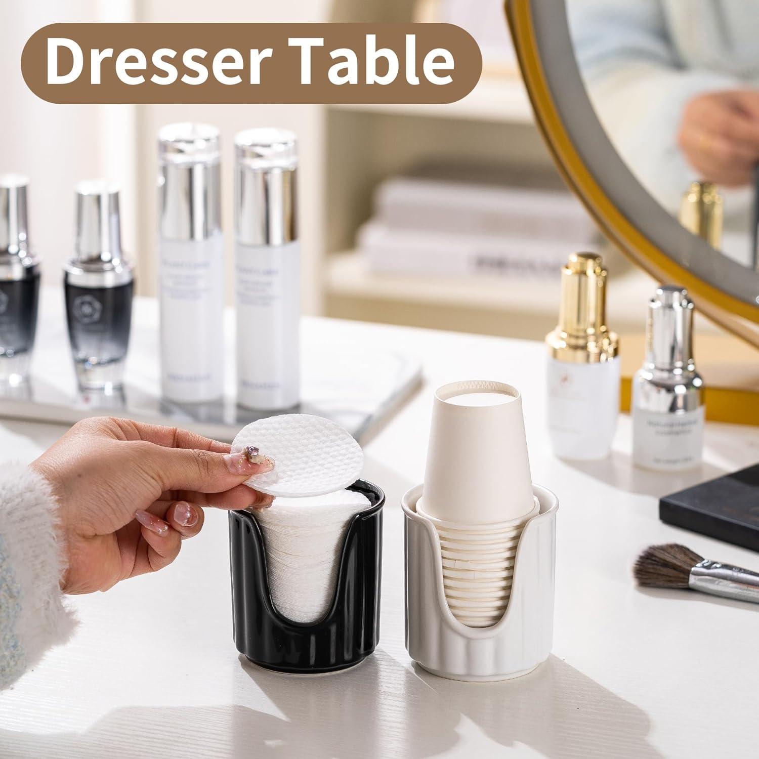 Dispensador de Tazas de Baño Cerámica TANEW 1100-2 Negro Brillante