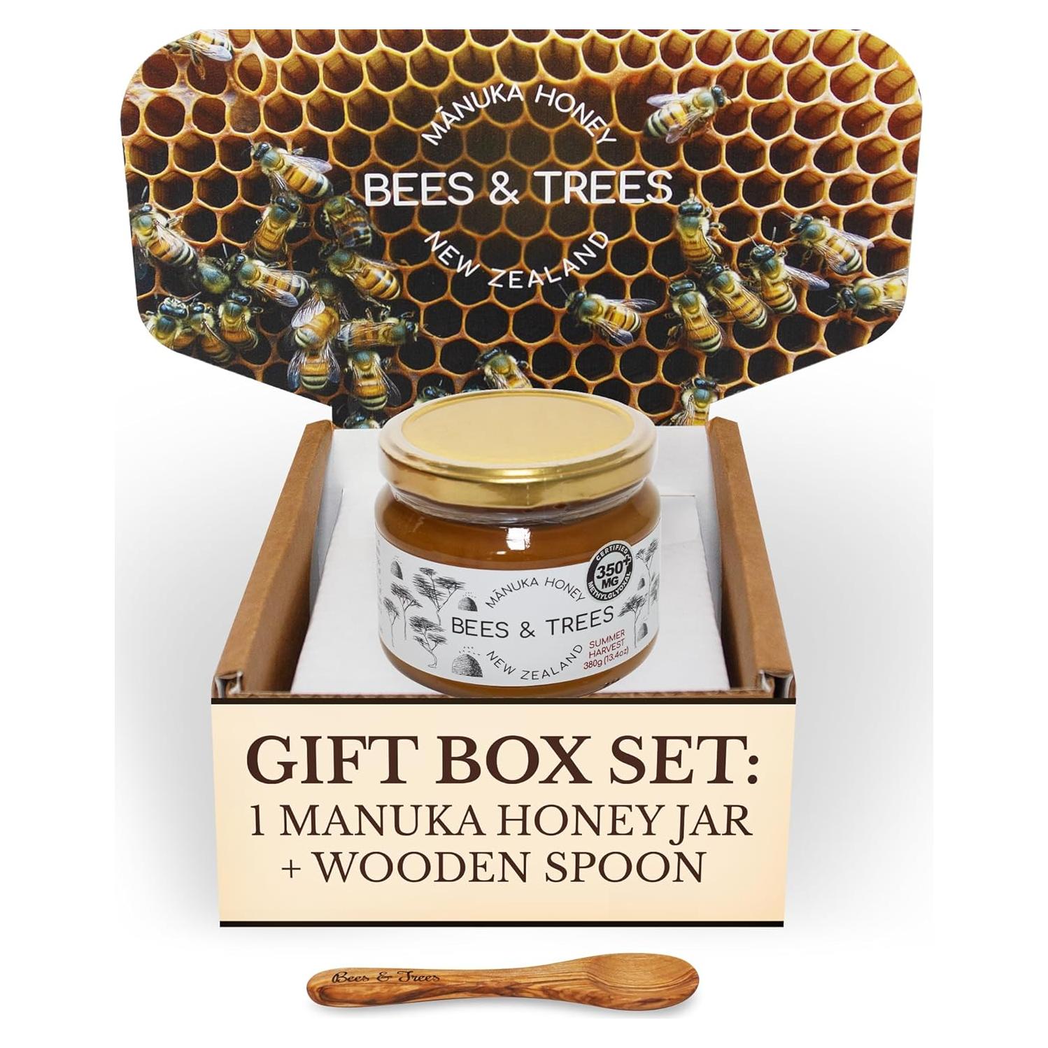 Miel de Manuka Bees & Trees 350+ MGO Cruda 380g Nueva Zelanda