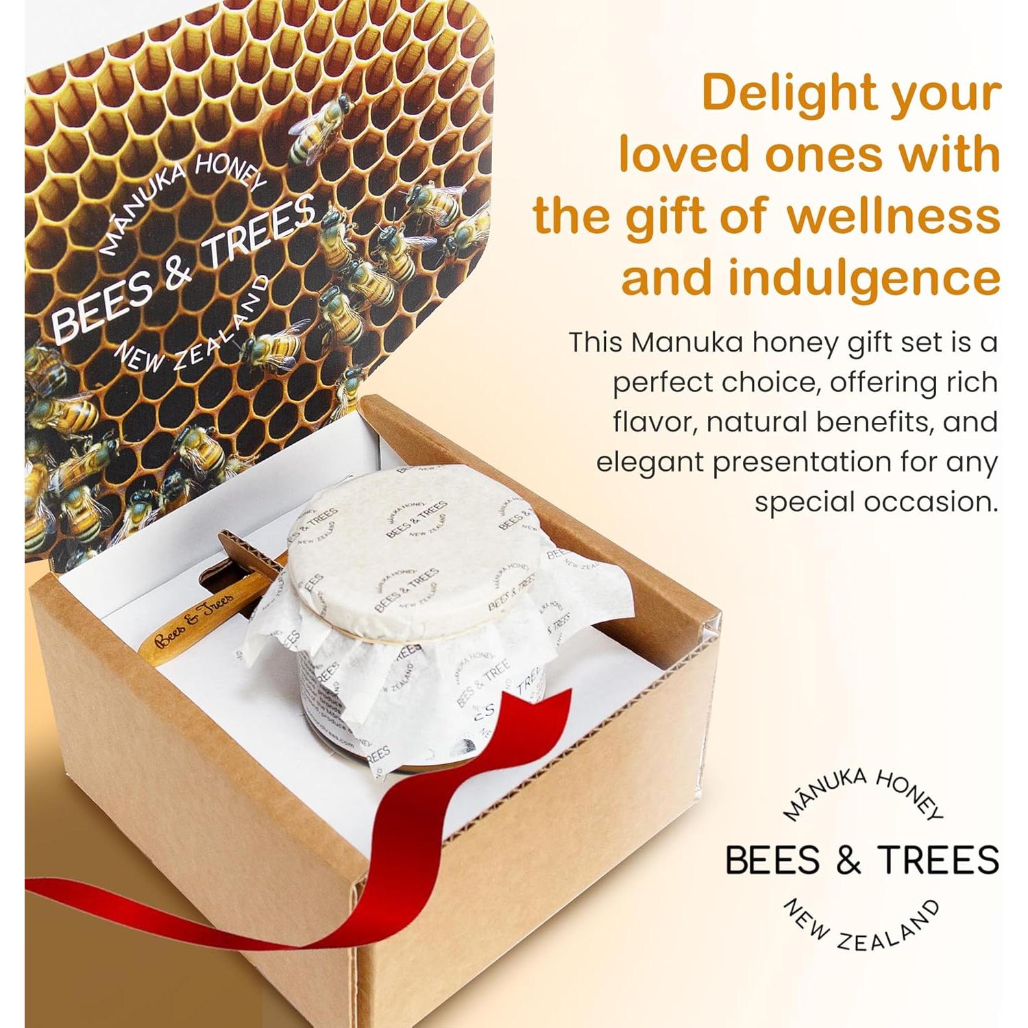 Miel de Manuka Bees & Trees 350+ MGO Cruda 380g Nueva Zelanda