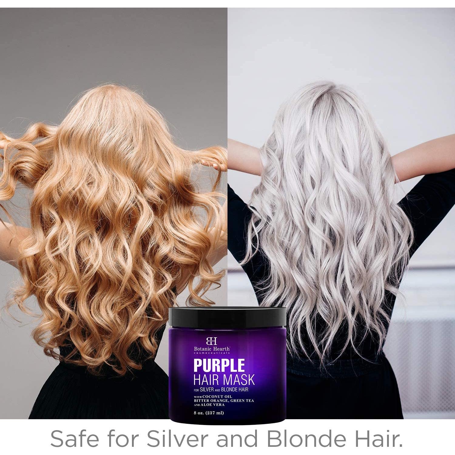 Mascarilla Capilar Púrpura Botanic Hearth 236 ml - Cabello Rubio y Plateado
