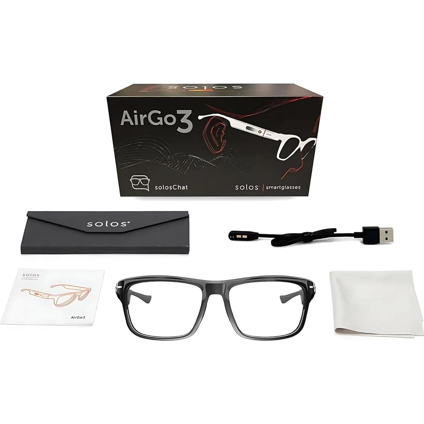 Gafas Inteligentes SOLOS AirGo Argon X | Bluetooth | Negro