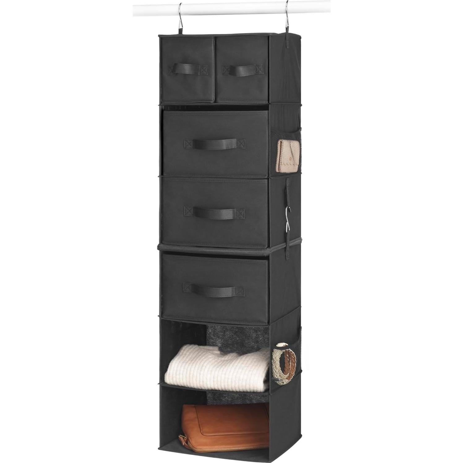 Organizador Colgante Whitmor 5 Secciones Negro 88.9 cm