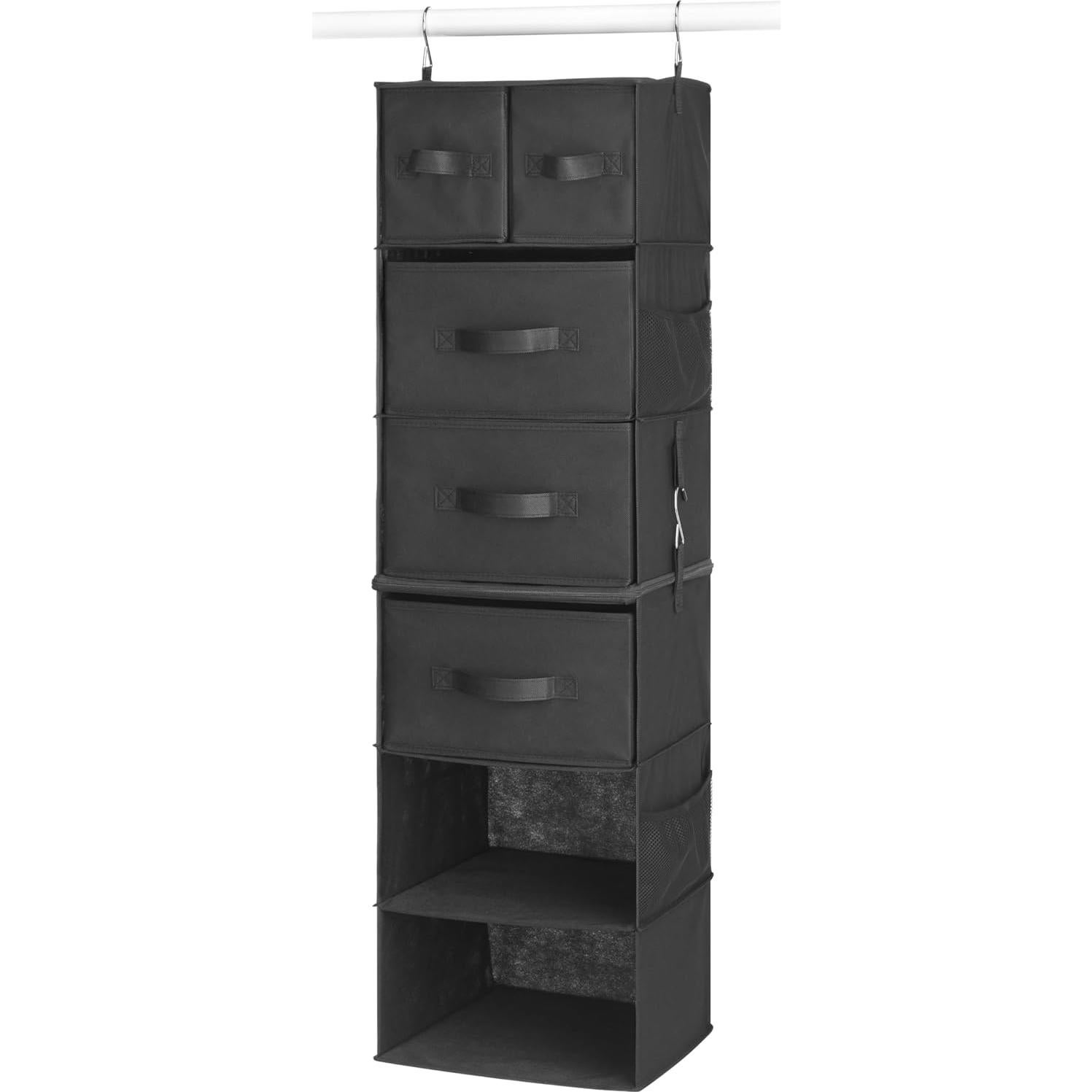 Organizador Colgante Whitmor 5 Secciones Negro 88.9 cm