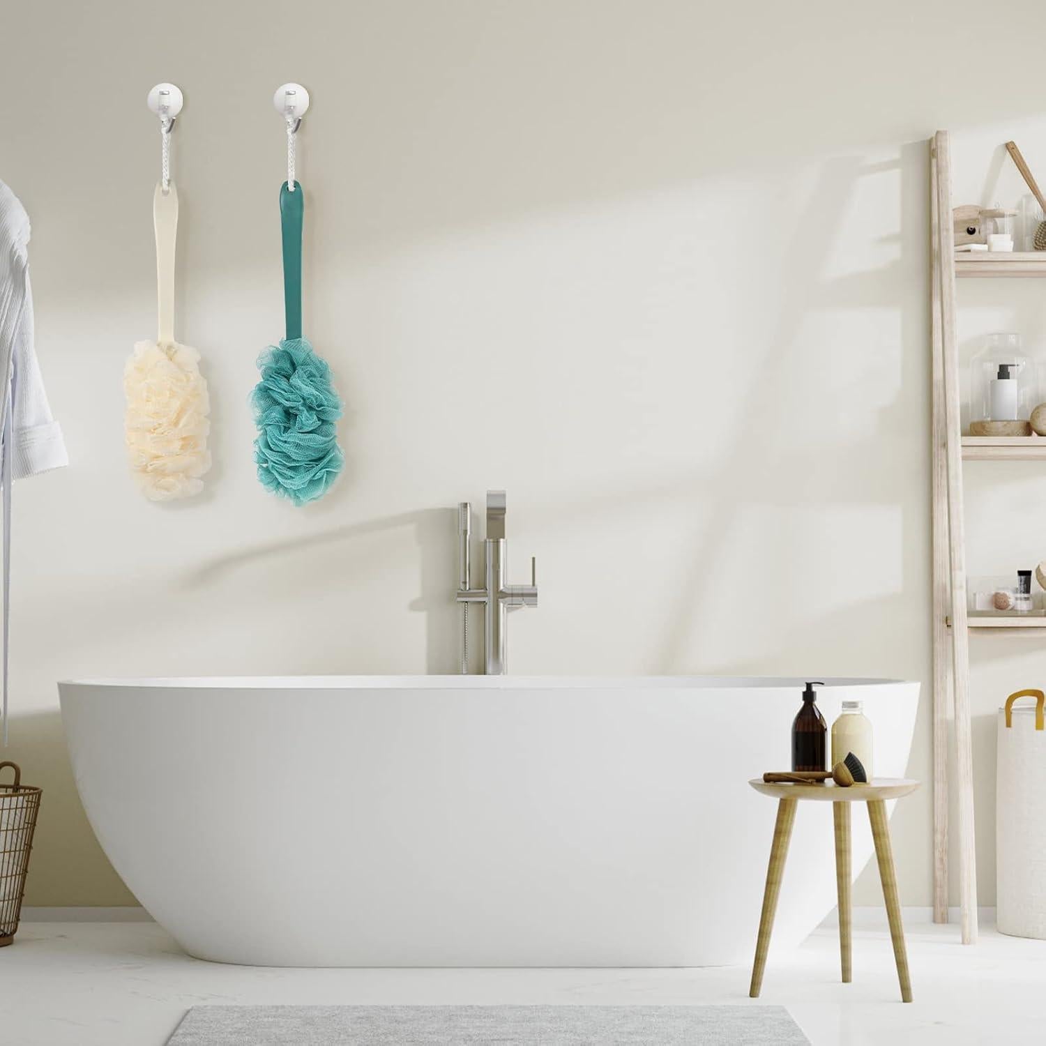 2Pack Cepillo de Espalda PIPUHA con Mango Largo y Lufa