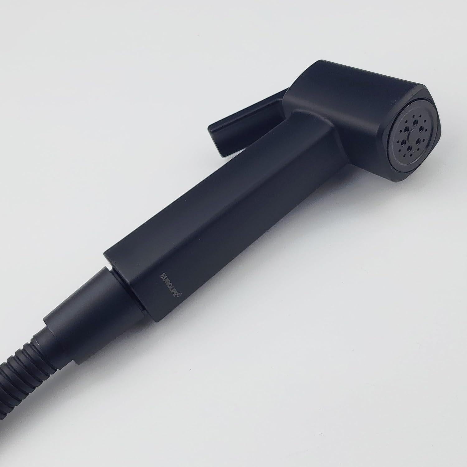 Handheld Toilet Bidet Sprayer for Toilet, Lockable Push Button with Bidet Hose for Feminine Wash, Cloth Diaper for Baby Wash, ABS Material with Black Matte Color