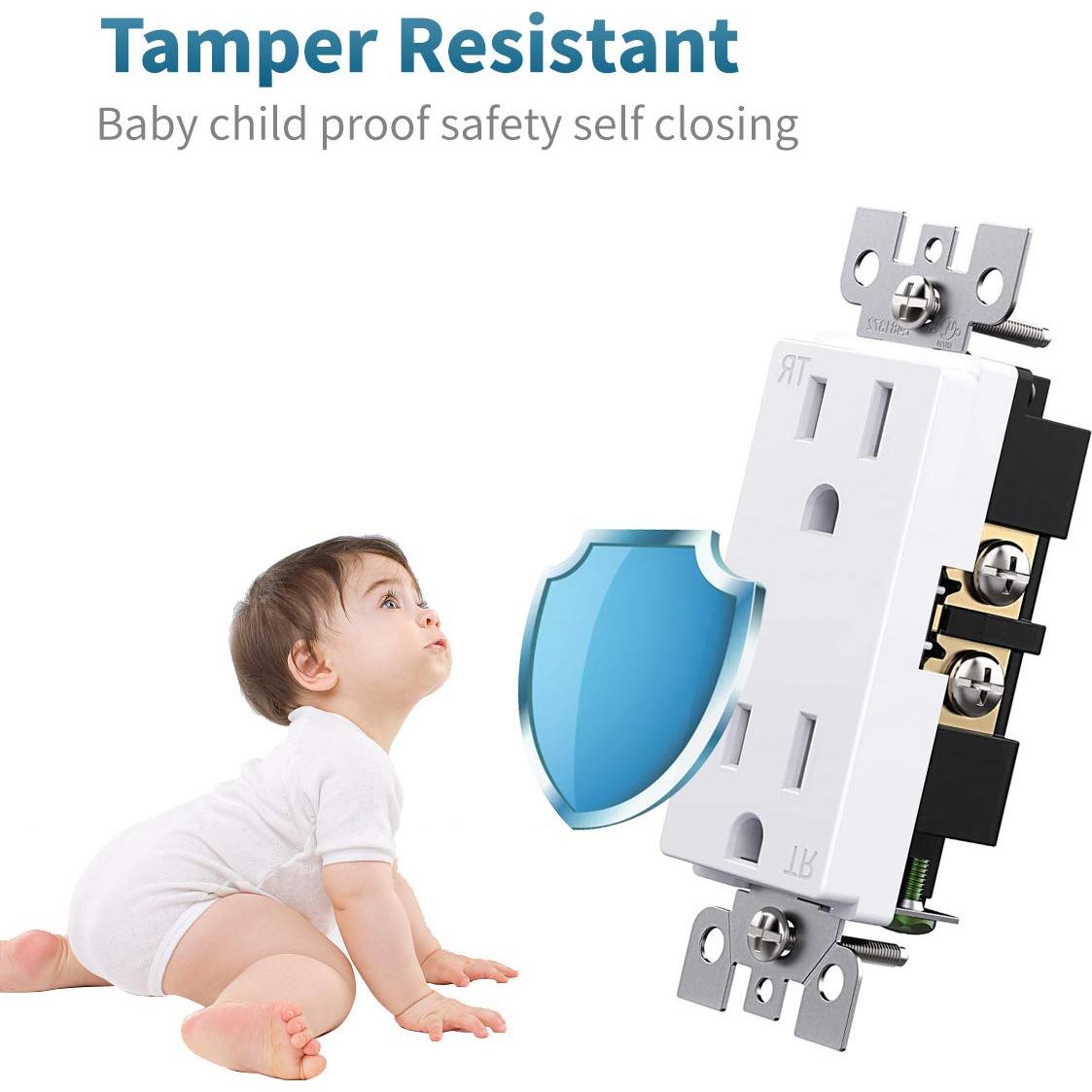 Toma de Corriente Decorativa Micmi 15A Blanca UL Listada