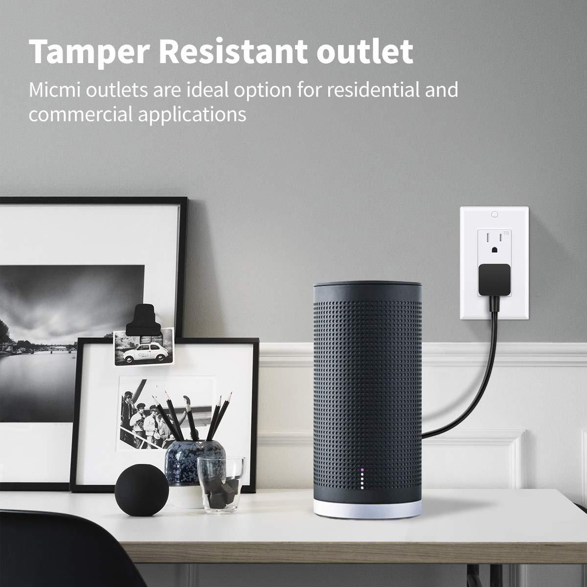 Toma de Corriente Decorativa Micmi 15A Blanca UL Listada