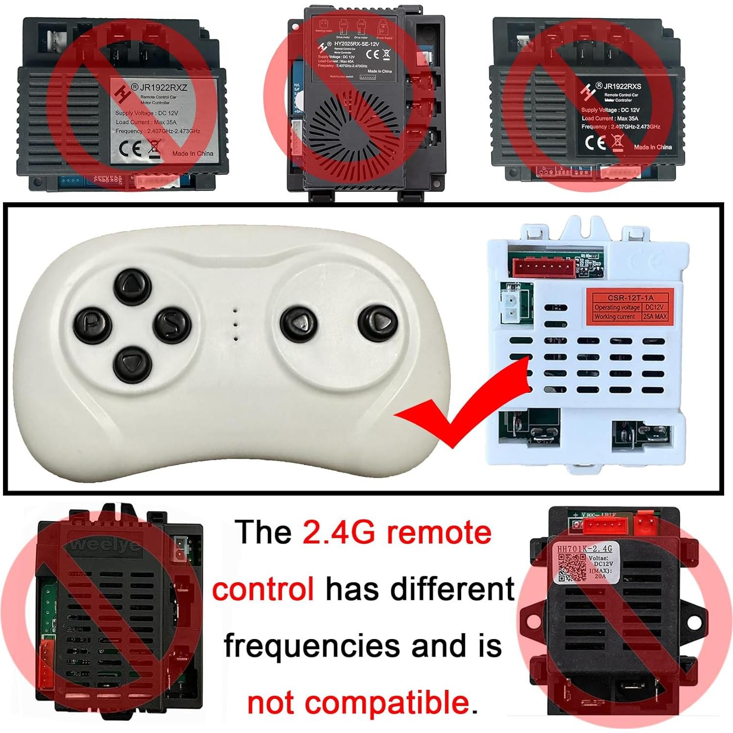 Control Remoto 2.4G CST-1A para Coche Eléctrico Infantil