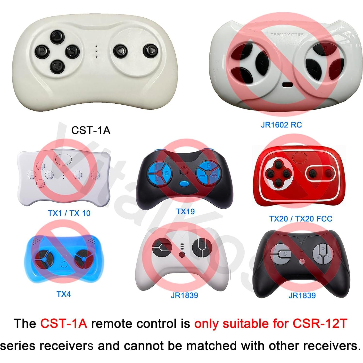 Control Remoto 2.4G CST-1A para Coche Eléctrico Infantil