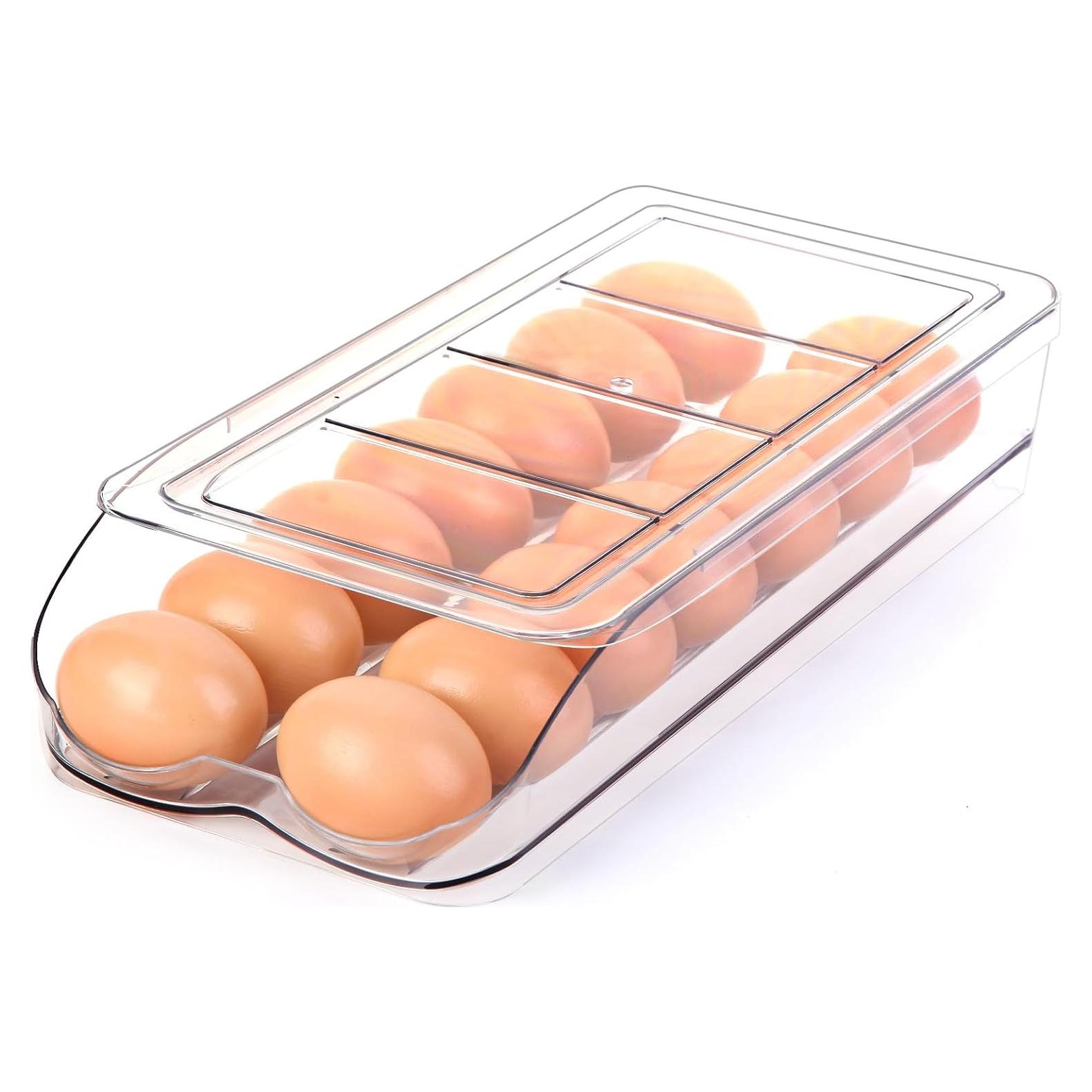 Dispensador de Huevos RoskDeewat 1 Nivel Apilable 14 Huevos