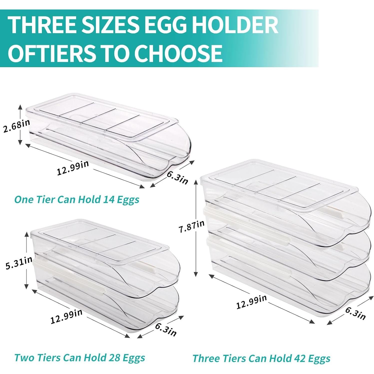 Dispensador de Huevos RoskDeewat 1 Nivel Apilable 14 Huevos