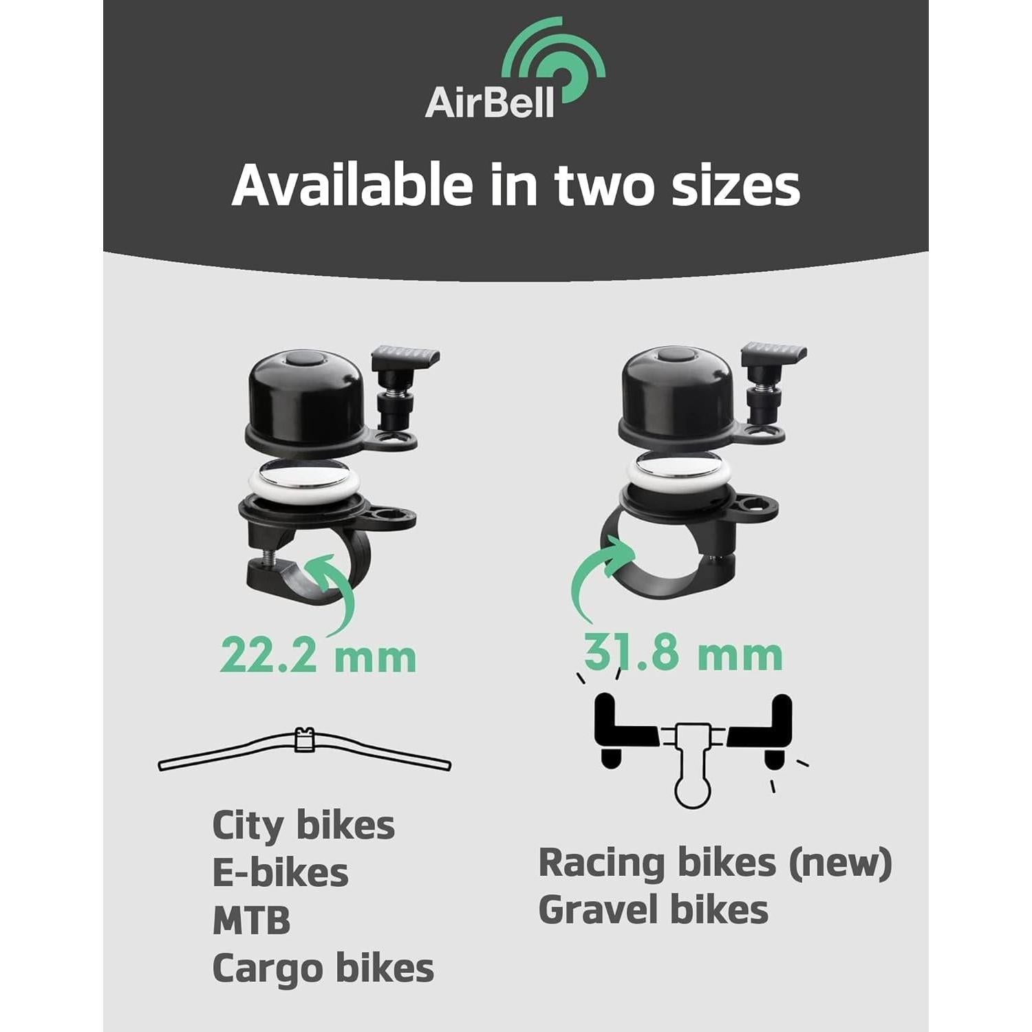 Campana de Bicicleta AirBell para Apple AirTag | Antirrobo