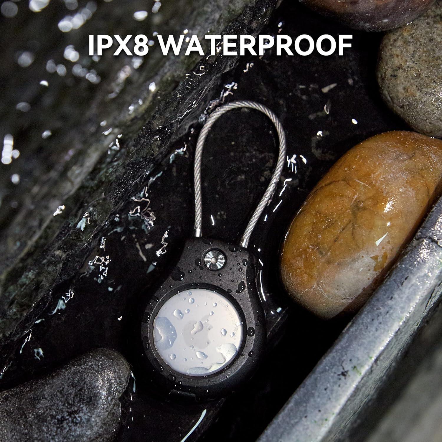 AirTag Keychain Holder- 2 Pack, Waterproof Air Tag Lock Case, Compatible with Apple AirTags, Ultra Secure Apple Tag case, for Luggage, Key Ring Key Chain Luggage tag Backpack& More…