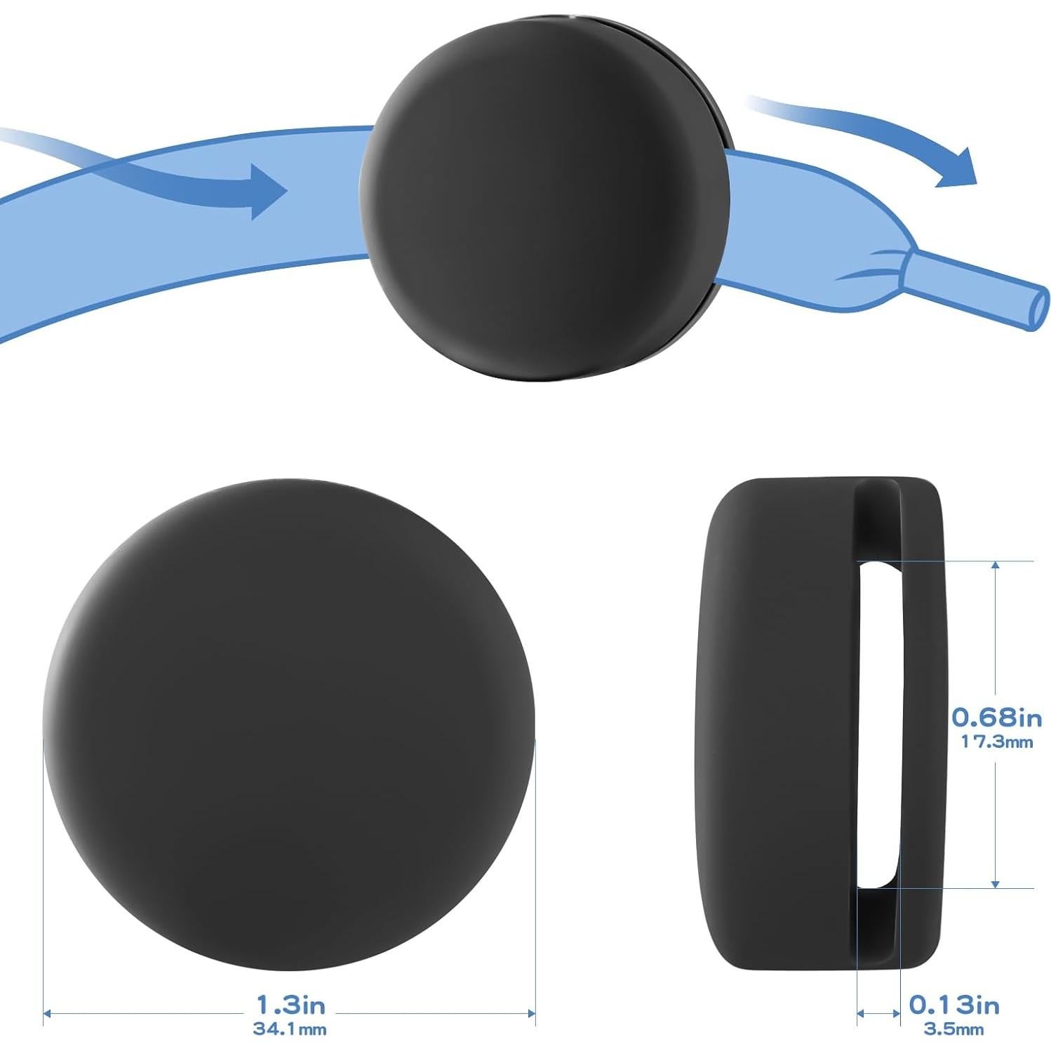 Waterproof Air Tag Holder for Kids Shoelaces & Straps, 2 Pack Hidden Silicone Shoe Clip for Apple AirTag, GPS Tracker for Children Shoes Shoestring (Black)