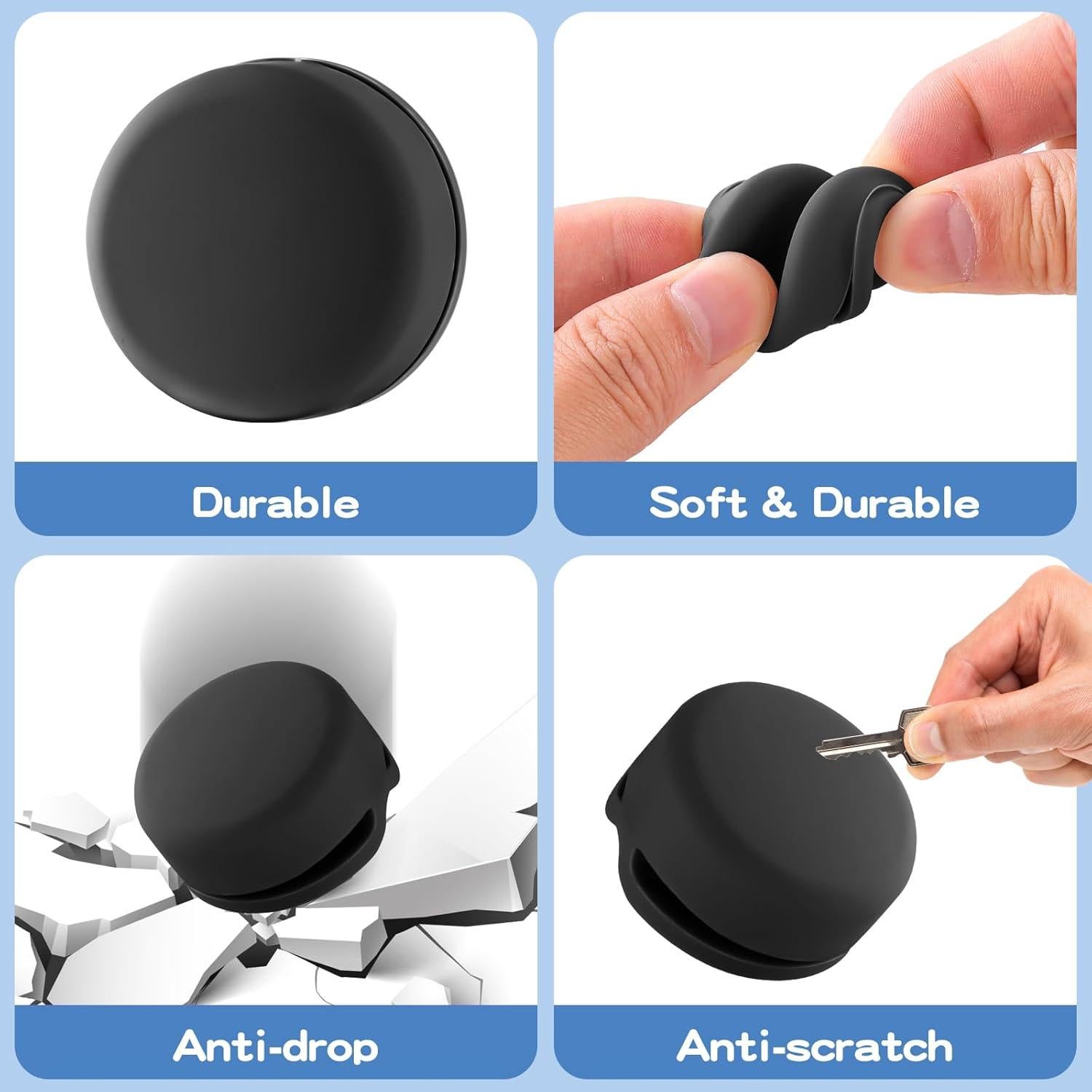 Waterproof Air Tag Holder for Kids Shoelaces & Straps, 2 Pack Hidden Silicone Shoe Clip for Apple AirTag, GPS Tracker for Children Shoes Shoestring (Black)