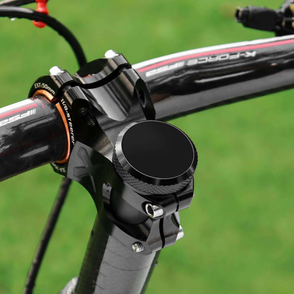 Bike Mount for AirTag, 1-1/8" Hidden Bicycle Stem Cap Mount Compatible with AirTag, Anti-Theft Bike GPS Tracker Protection, Waterproof Holder for Bike Headset Cap, Black