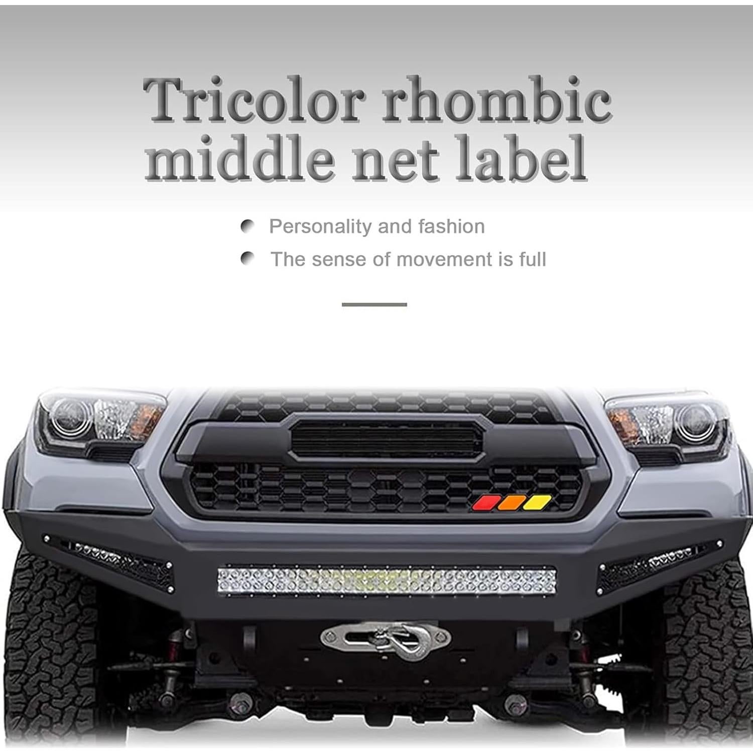 Emblema de Rejilla Tri-Color Sodcay para Tacoma 4Runner Tundra