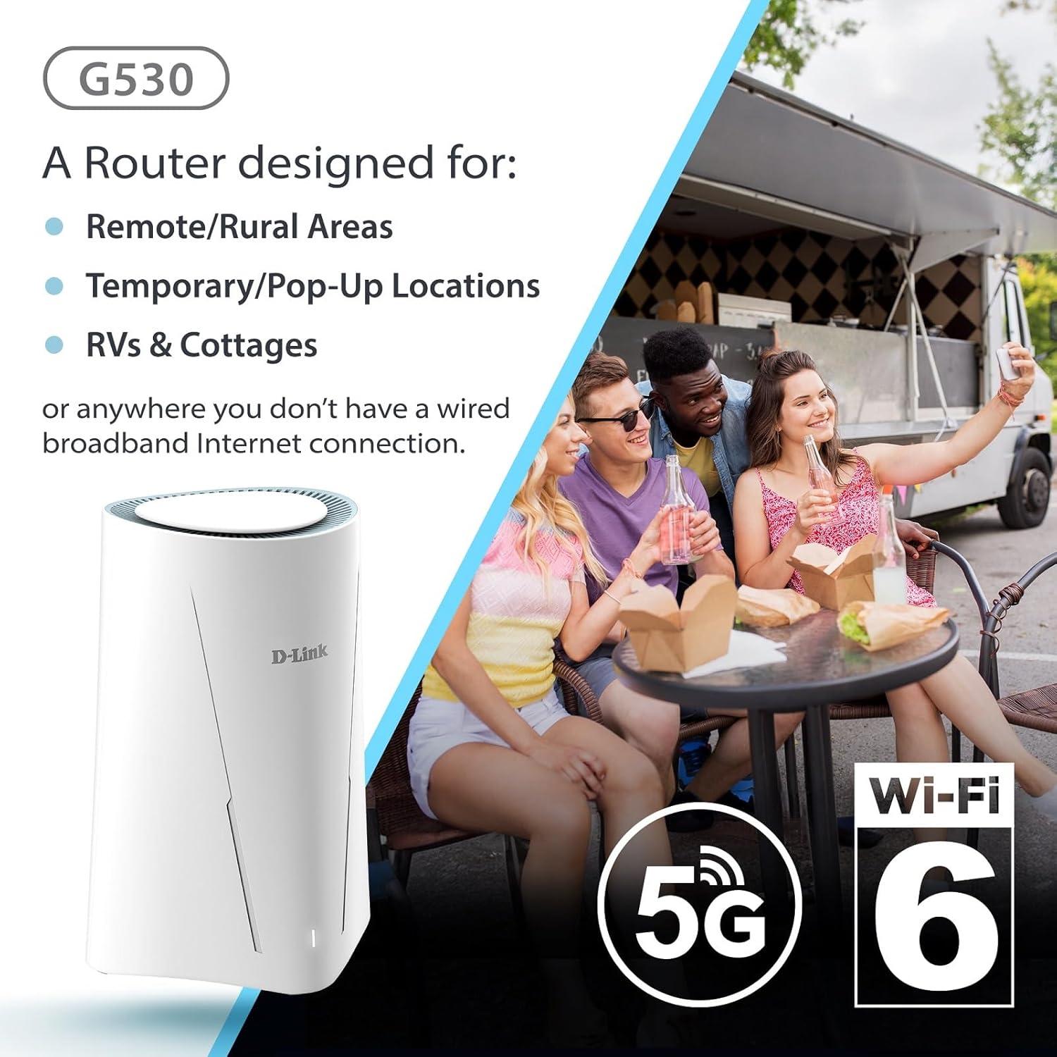 Router D-Link G530 5G NR AX3000 WiFi 6 con SIM