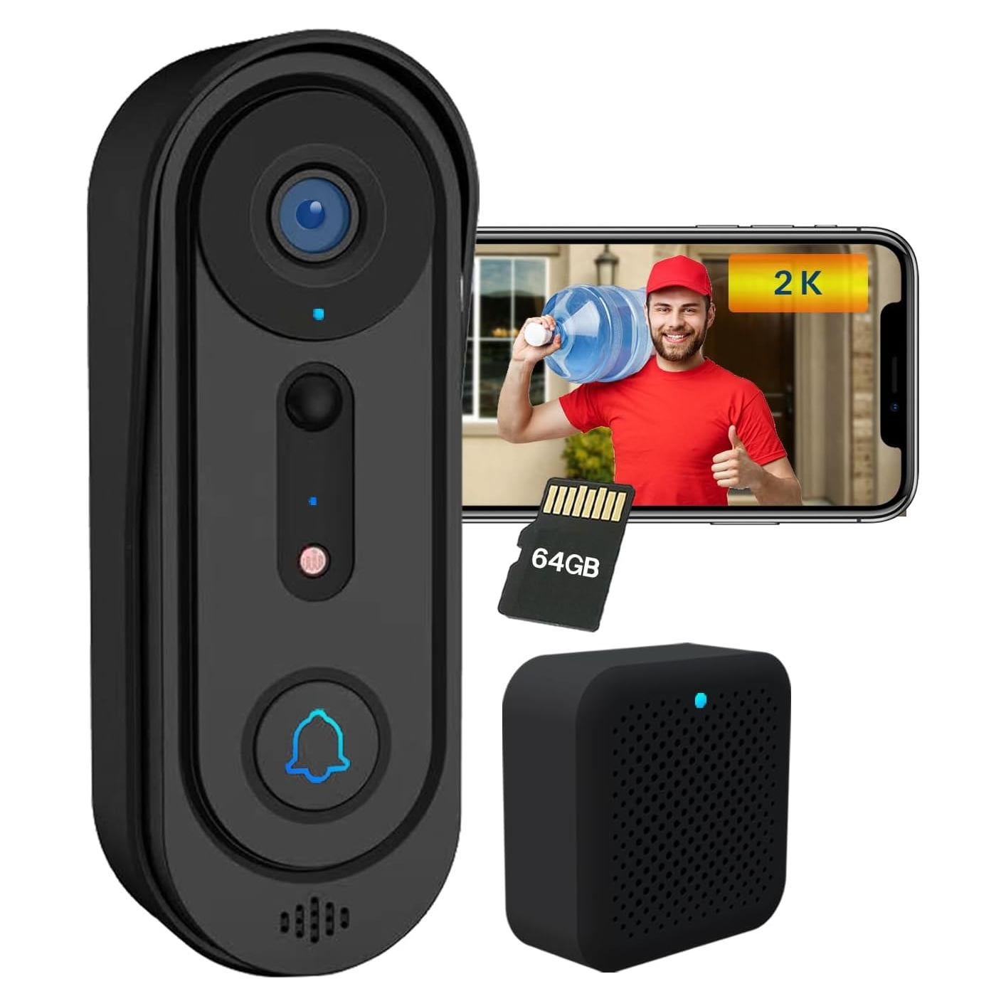 Videoportero Inalámbrico SonoxJunan J4 2K con 64GB