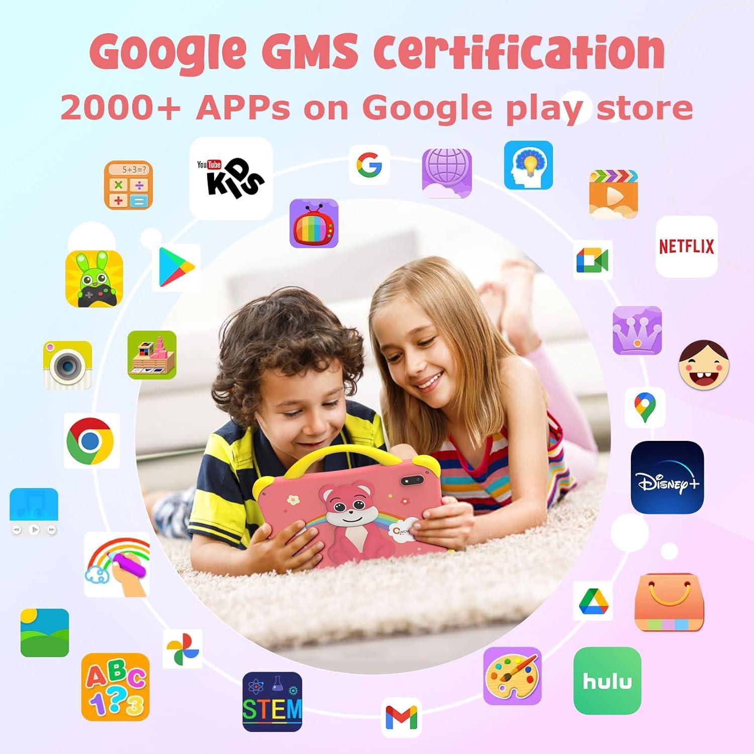 Tableta para Niños CWOWDEFU 7" Android 14 8GB/64GB Rosa