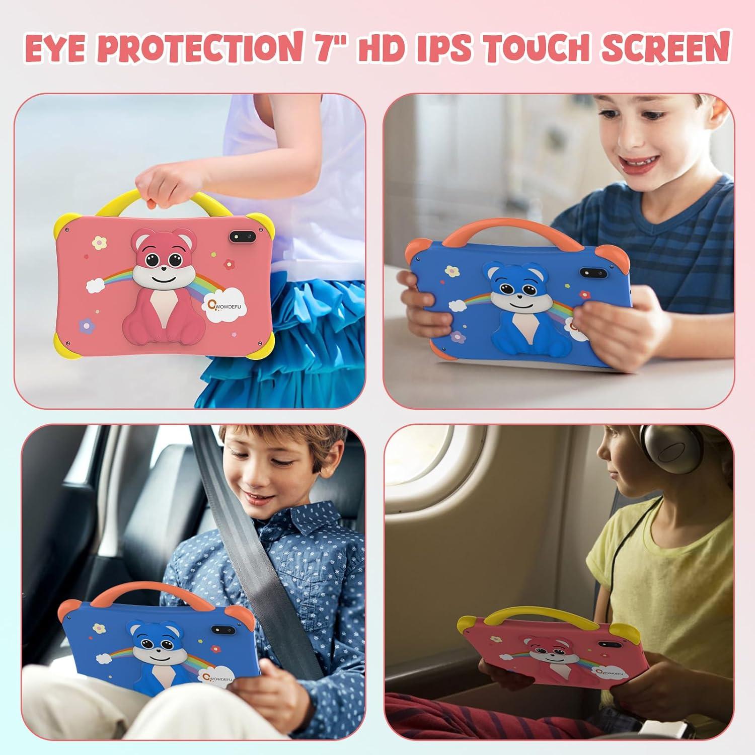 Tableta para Niños CWOWDEFU 7" Android 14 8GB/64GB Rosa