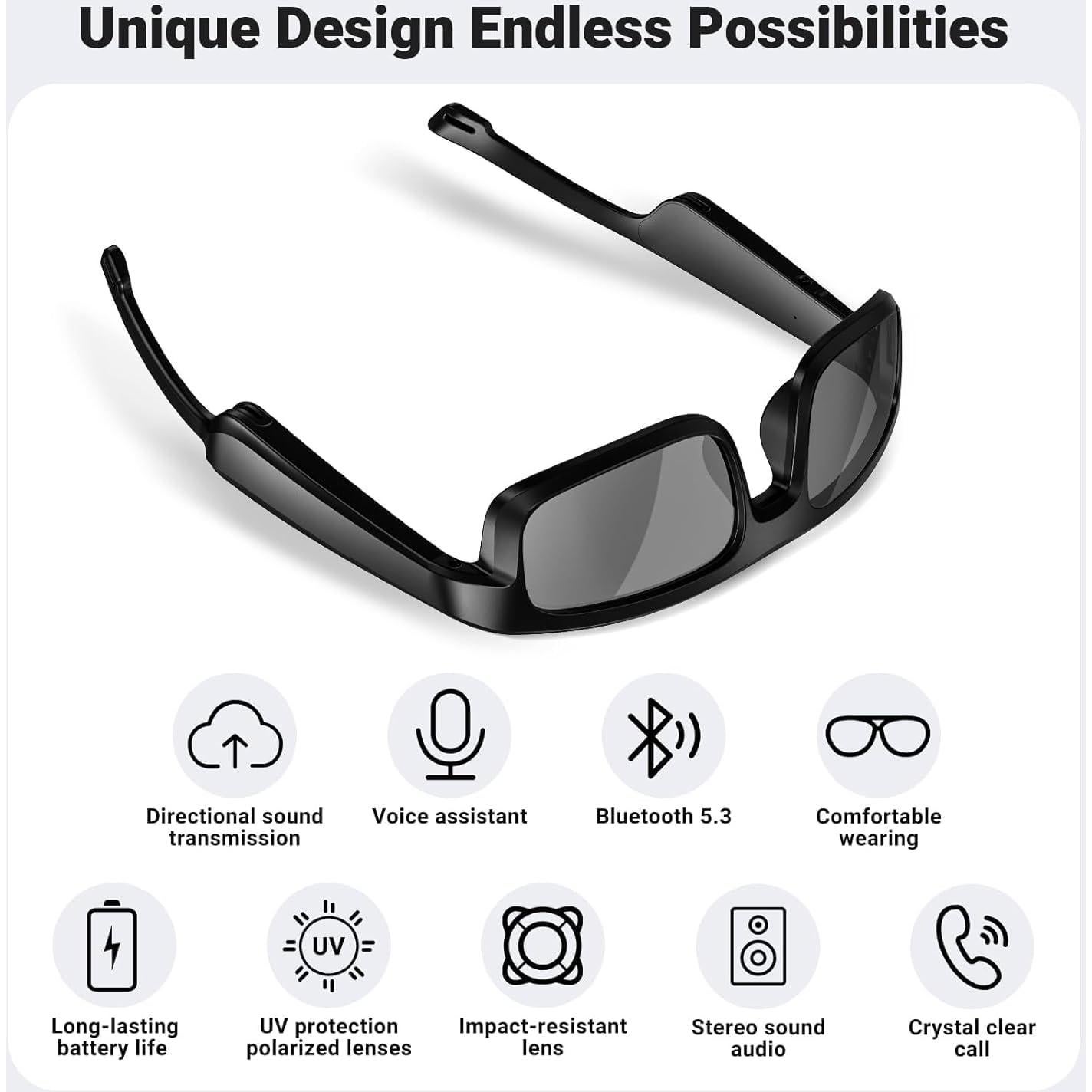 Gafas de Sol Polarizadas Bluetooth LVTEL LV-M8 Pro UV400