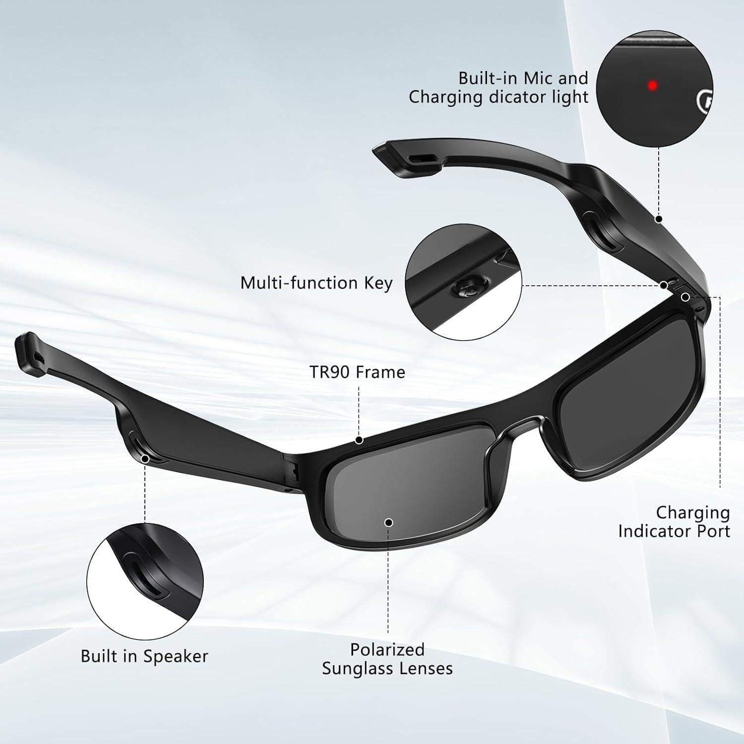 Gafas de Sol Polarizadas Bluetooth LVTEL LV-M8 Pro UV400