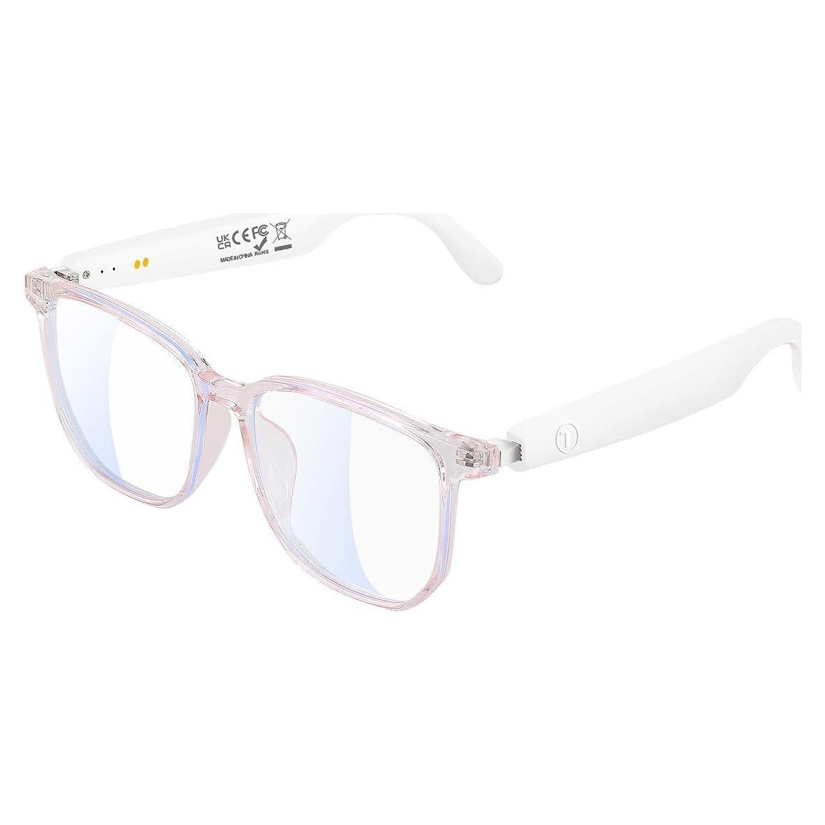 Gafas Bluetooth Enzemit Anti-Luz Azul Lentes Claras Rosa
